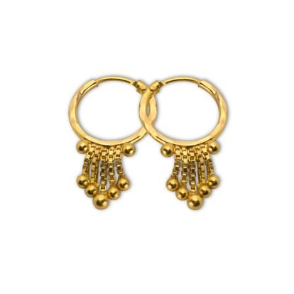 8-Ball Gold Earrings