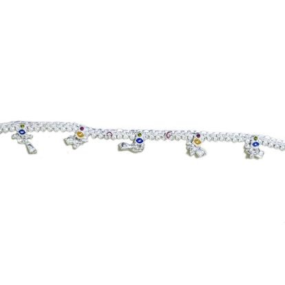 Dia Silver Anklets
