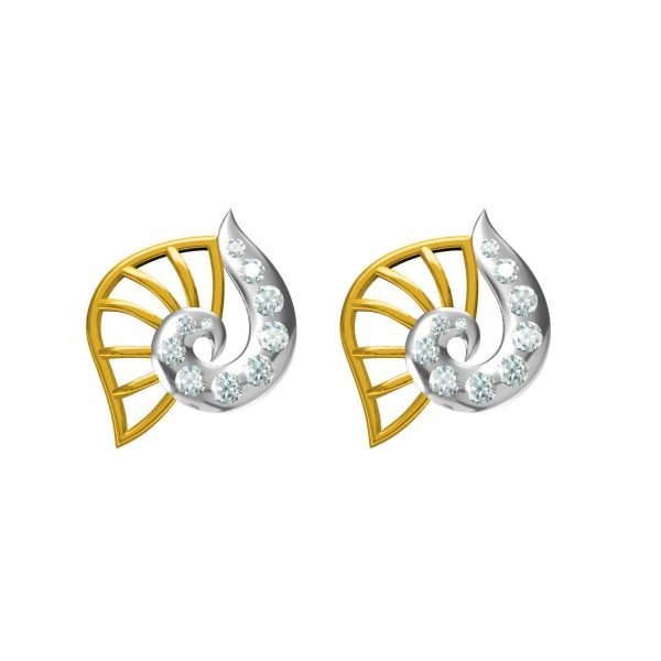 Diamond Shell Earrings