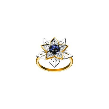 Blue Bloom Ring