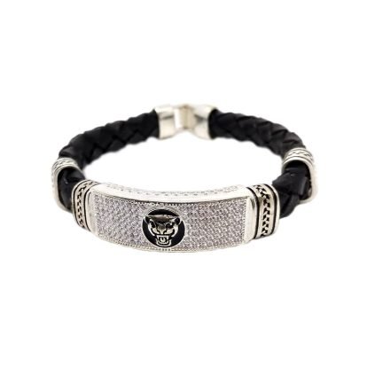Black Cat Silver Bracelet