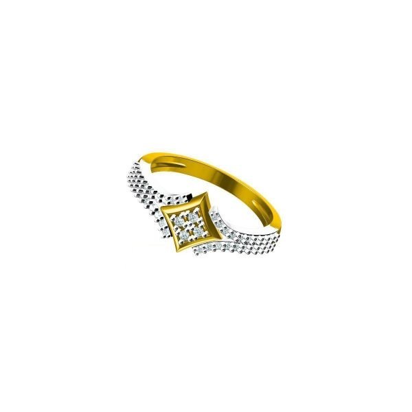 Rhomboid Diamond Ring