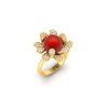 Red Lotus Diamond Ring