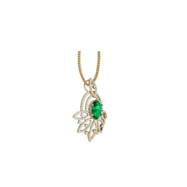 Sole Emerald Gold Pendant