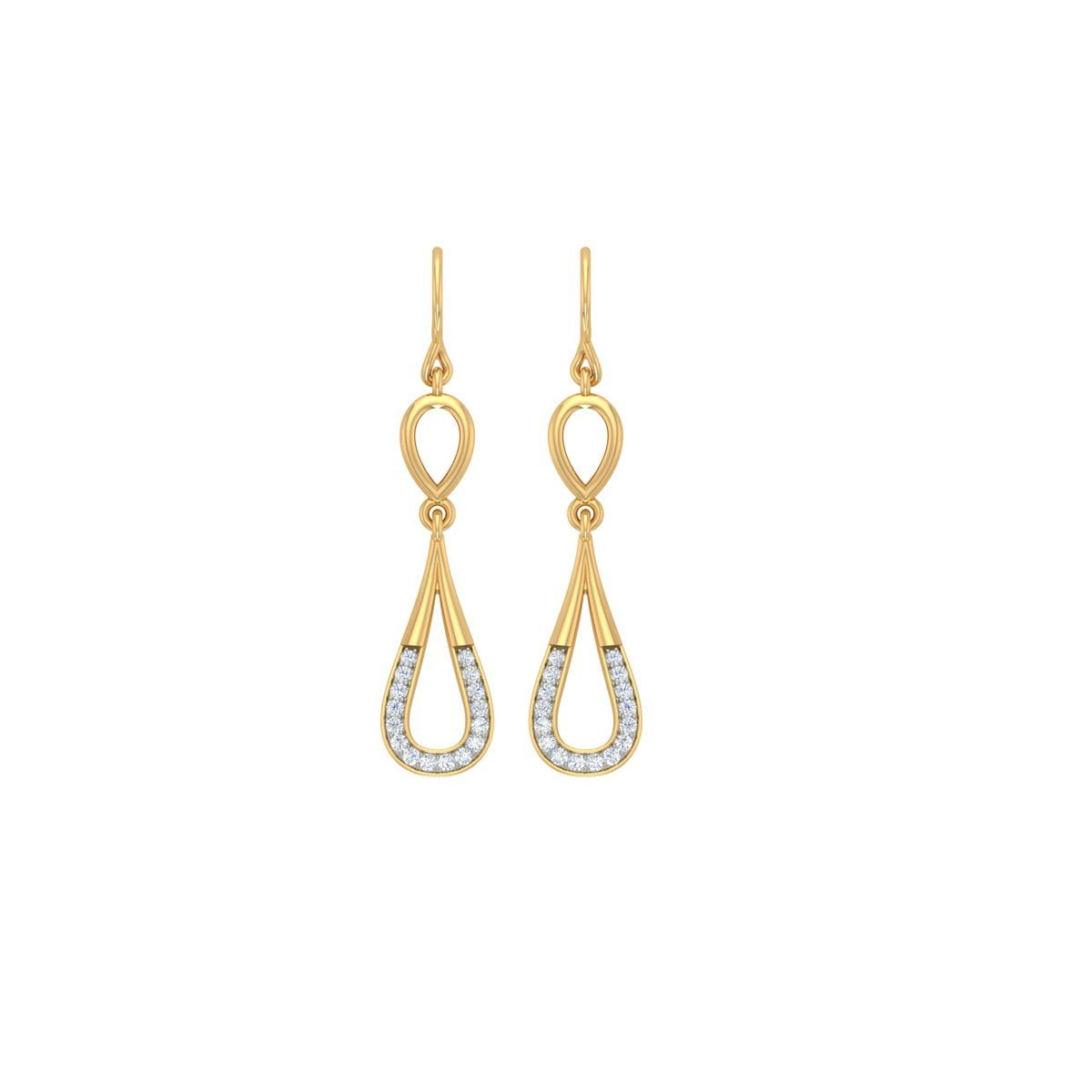 Stardrop Diamond Earrings - ₹11,170 Pearlkraft Designer Collection