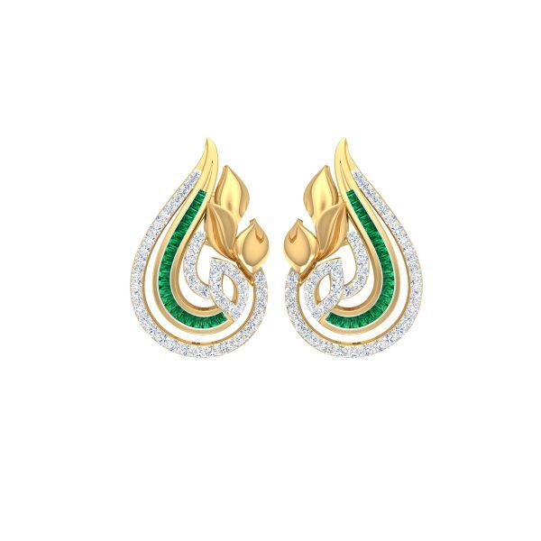 Leafring Diamond Earrings