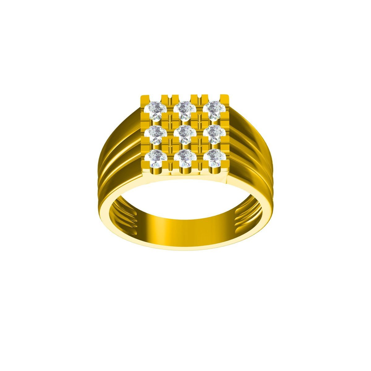 Diamond Stack Gold Ring