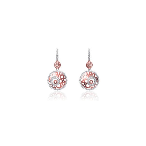 Red Aster Gold Earrings