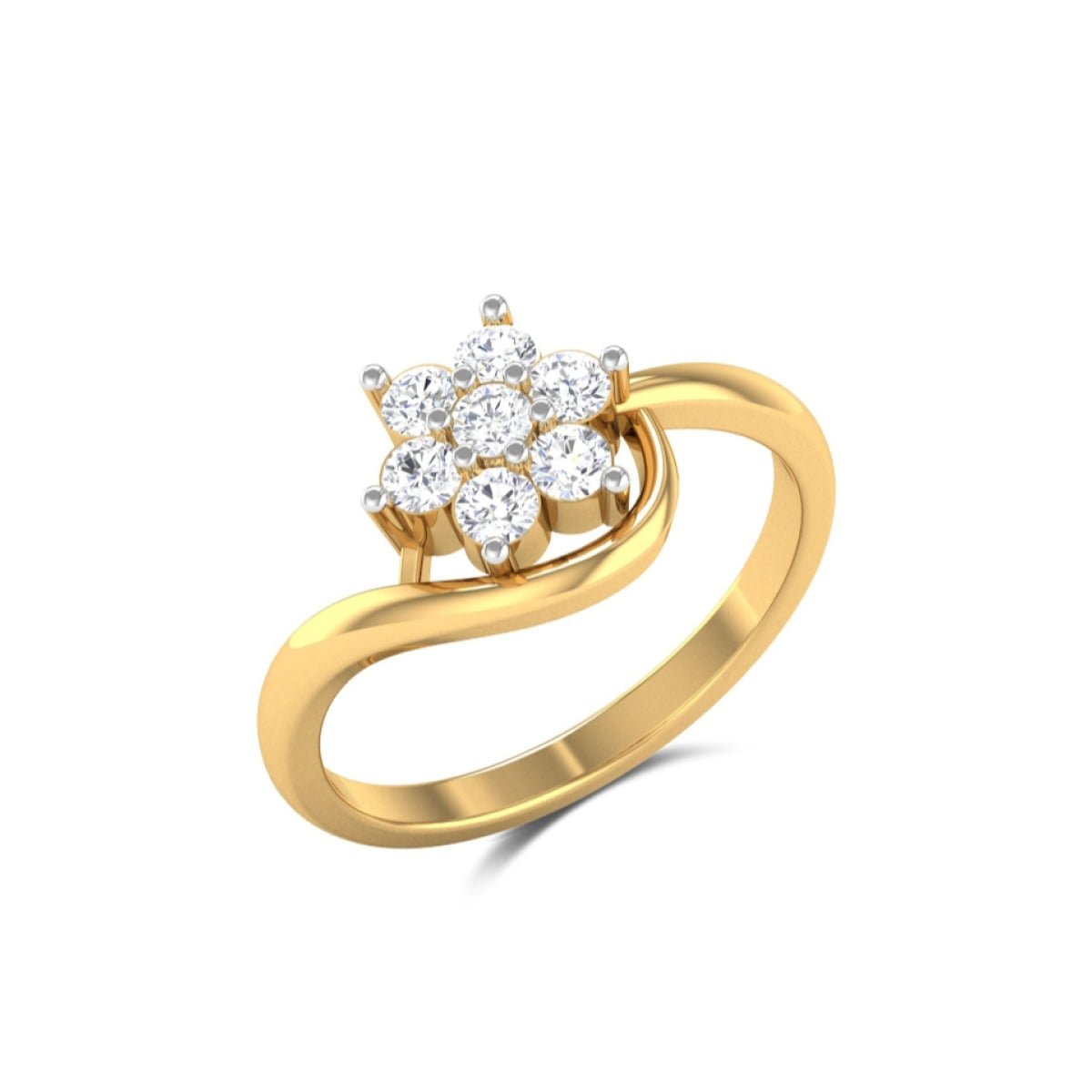 Five Spark Gold Ring