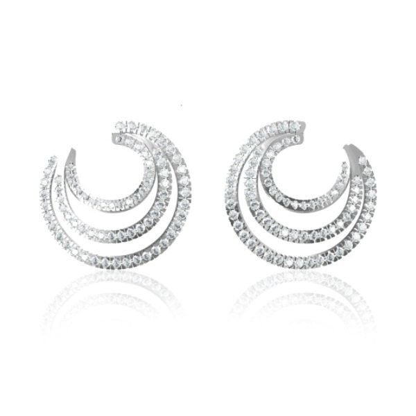Half Moon Diamond Earrings