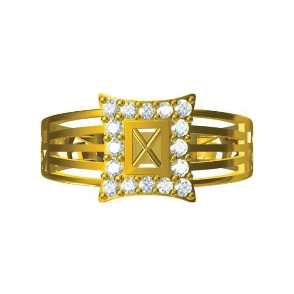 Star Edge Gold Ring